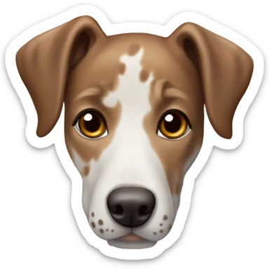 brown fawn and white Catahoula leopard dog sticker