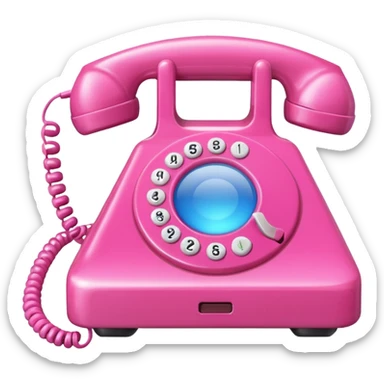 pink phone call caller id bubble sticker