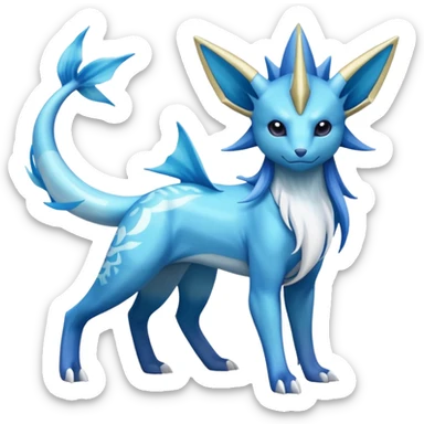 Manectric-Suicune-Amaura-Vaporeon-fusion-hybrid-creature  sticker