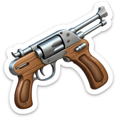 gun with bow sticker