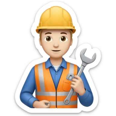 Un ingeniero cuerpo completo hasta los pies  sticker