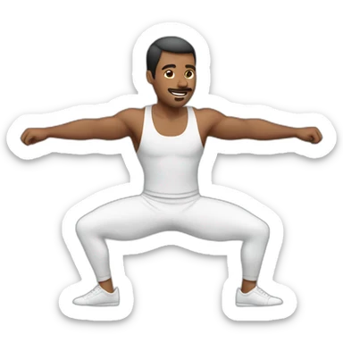 men doing stretch sticker