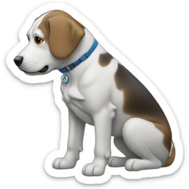 Un chien qui untilise un ordinateur sticker