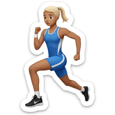 Posició corporal estable con ropa de deporte pero quietaa sticker