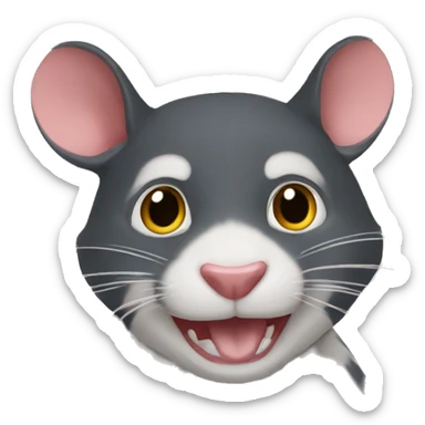 Raton boca tapada sticker