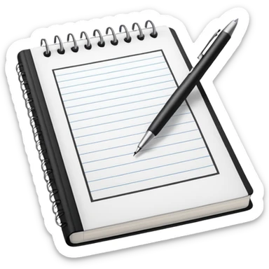 A textbook and a copybook with a pen sticker