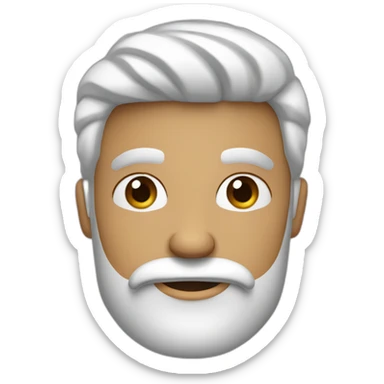 homem branco com barba com um copo café sticker