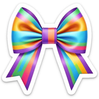 noeud en ruban psychedelic colors  sticker