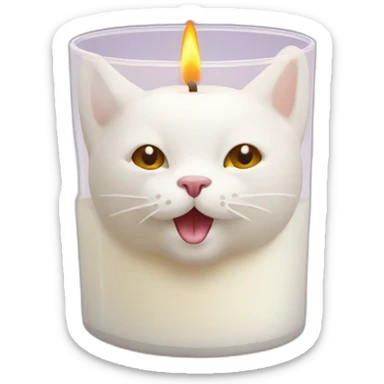 Cat aroma candle sticker