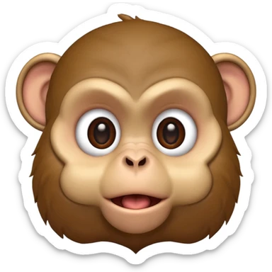 monkey knocking sticker
