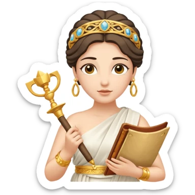 ancient greek woman with a scroll sticker