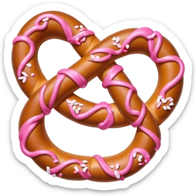 pink pretzel sticker