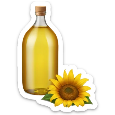 a single bottle of sunflower oil sticker
