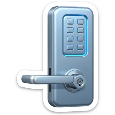 Electronic Door Lock System with card insert in line hole and blue light sticker