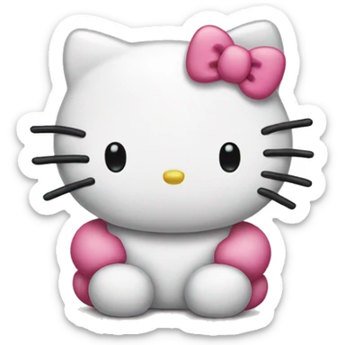 sad hello kitty sticker