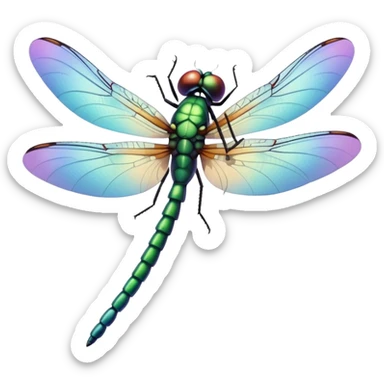 Dragonfly with hummingbird wings sticker