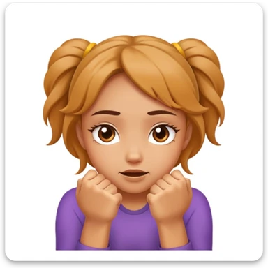 can you make a girl with her hands in fists on her checks sm sticker