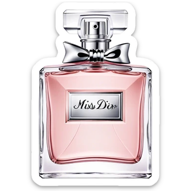 Dior miss dior eau de parfum, low bottle, light pink sticker