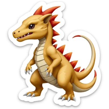 Marowak-Cubone-Salandit-Charmeleon-fusion (full body) sticker