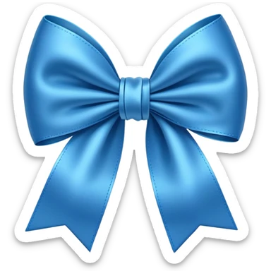blue bow sticker