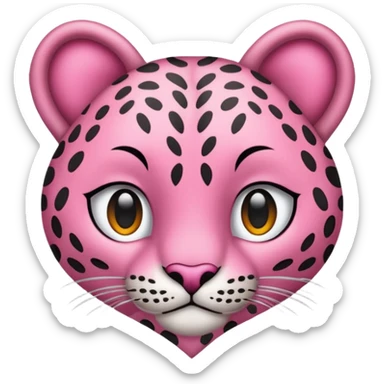 Cuore leopardo rosa. sticker