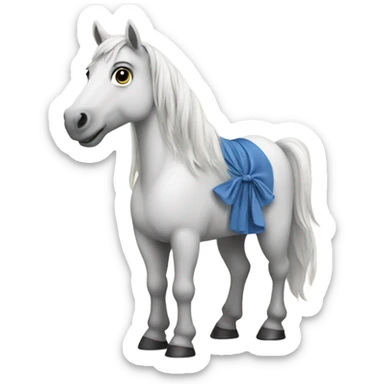 Horse wearing a dress sticker