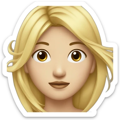 Une asiatique au cheveux cour et noir et une fille blonde sticker