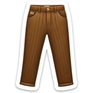 Patterned Corduroy texture ridges pants sticker