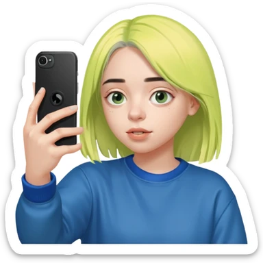 Selfie Billie Elish sticker