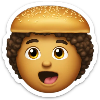 A typical fat burger eating afro-american sticker