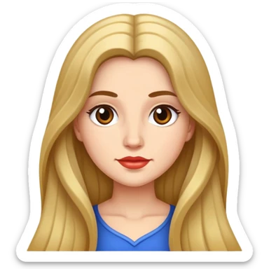 miss susana with long hair sticker