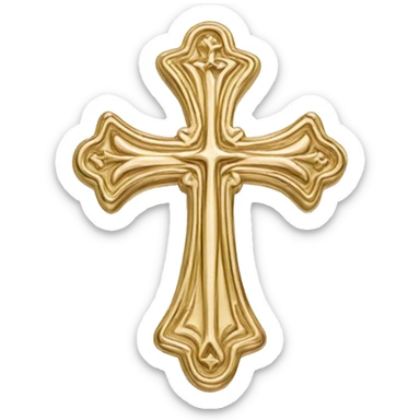 Chrome Hearts Gold Cross sticker