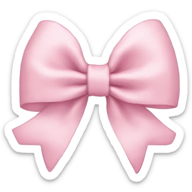 Light pink bow sticker