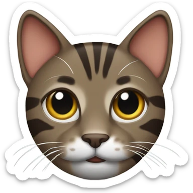 dark brown tabby cat wearing a soccer jersey sticker