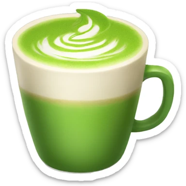Matcha latte sticker