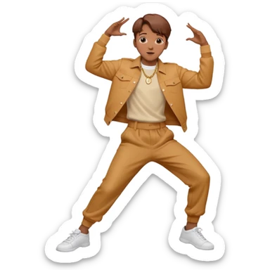 J-hope dancing in an energetic pose sticker