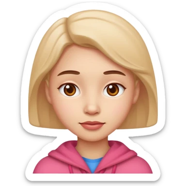 émue avec des joue rouge sticker