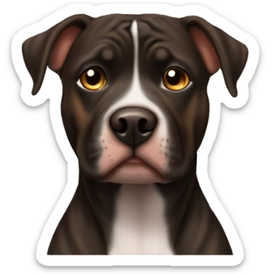 Brindle black and brown pitbul sticker