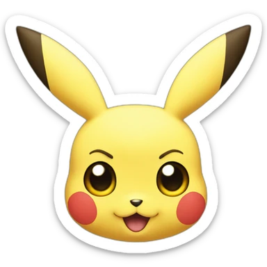 Pikachu face sticker