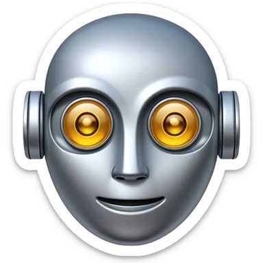 robot emoji wth $ eyes sticker