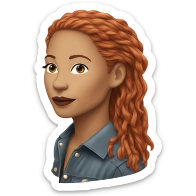 Chappell Roan, is an American singer and songwriter from Missouri. Working with collaborator Dan Nigro, the majority of her music is inspired by 1980s synth-pop copper red hair long sticker