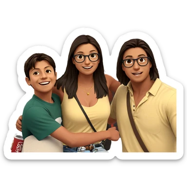 friends enjoying a night out sticker