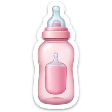 Light pink baby bottle sticker