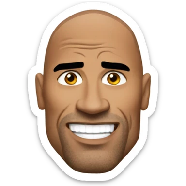 the rock, wwe sticker