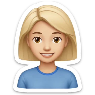 Responsibility for one's decisions and determination in the image of a smiling girl sticker