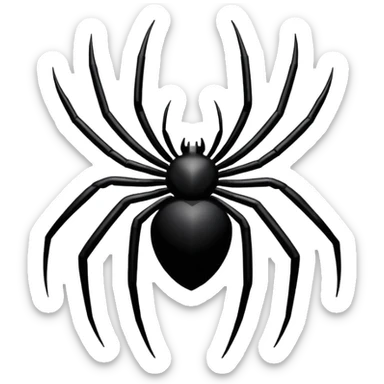 Create spider man logo emoji in black  sticker