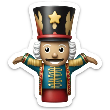 christmas nutcracker full body sticker