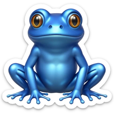 bionic blue frog sticker