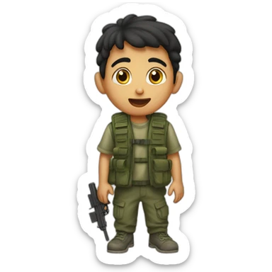 Palestinian kid after air strike sticker