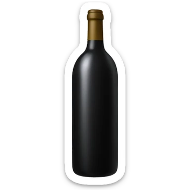Wine bottle black  sticker